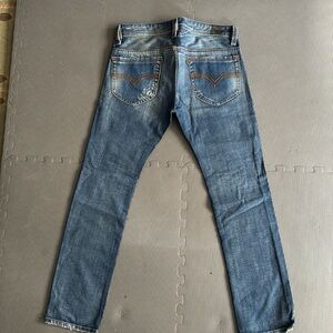 RARE Diesel Thanatos Wash008AR Denim Jeans W31 L30 True Waist 34” Made in Italy